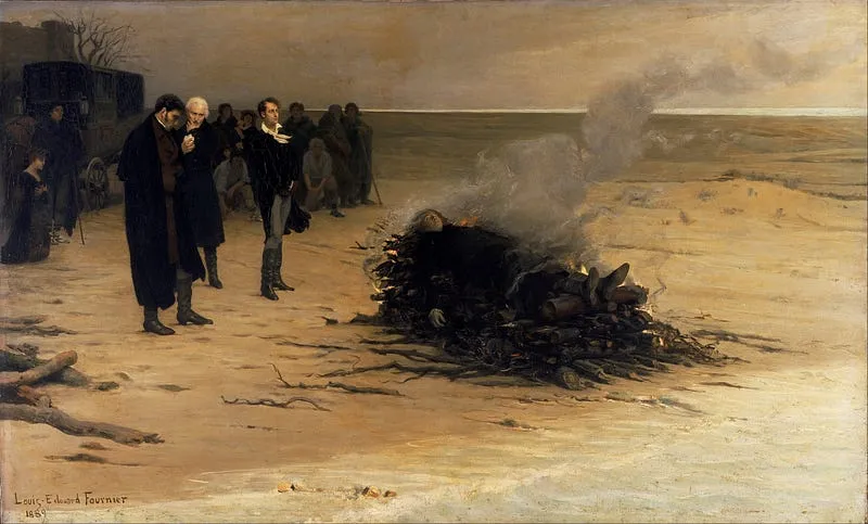 Louis Edouard Fournier, “The Funeral of Shelley”